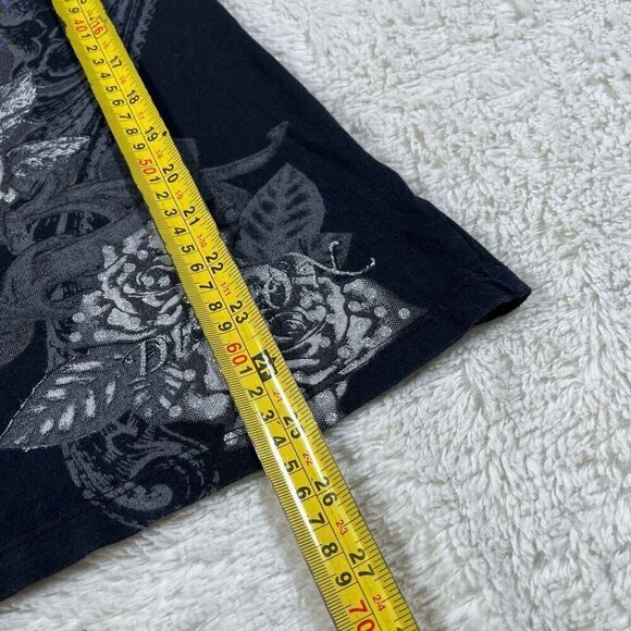 Vintage Y2K Dereon Women’s Graffiti AOP Women’s V Neck Tee T Shirt - Picture 6 of 6